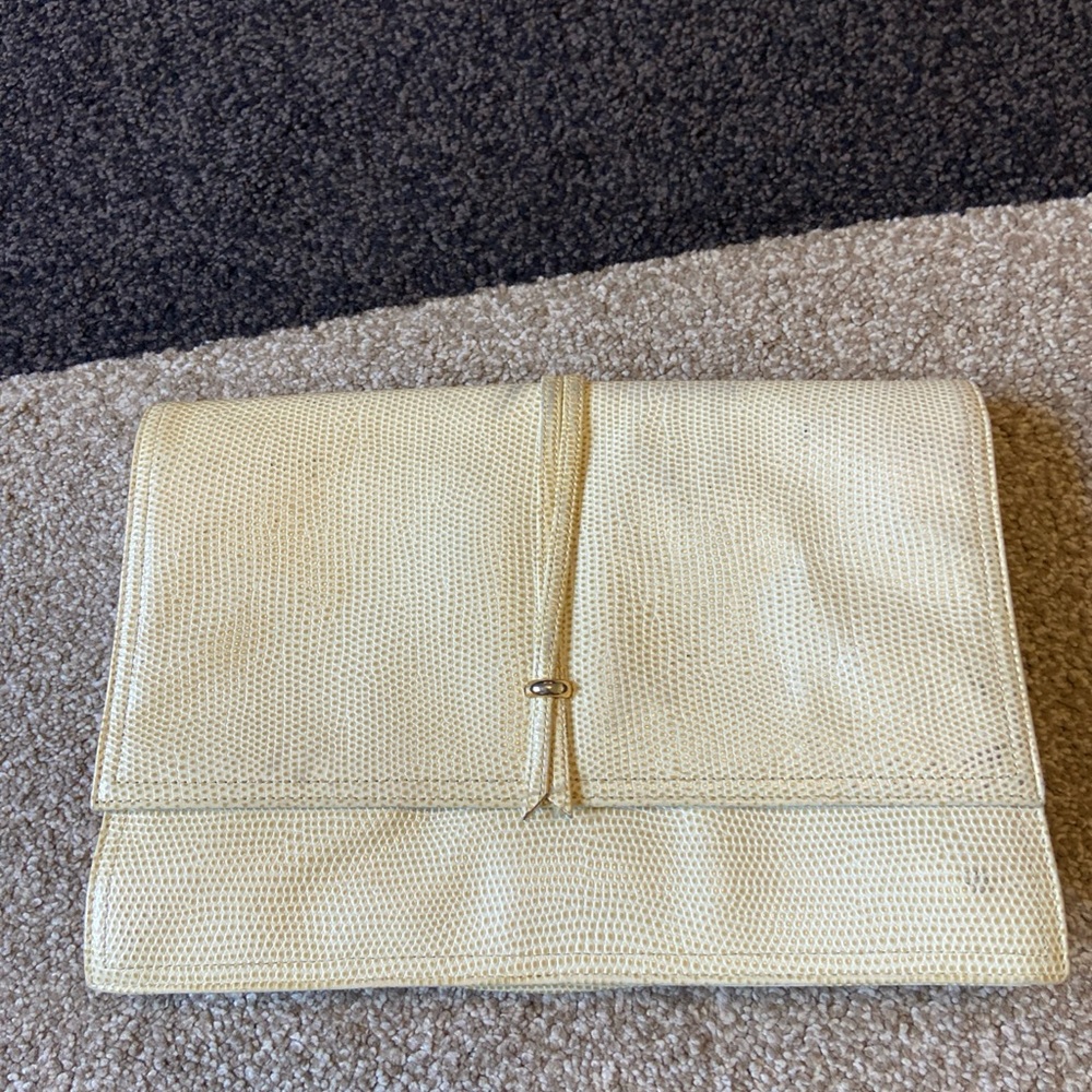 VTG Morris Moskowitz Purse Leather Clutch With Strap
